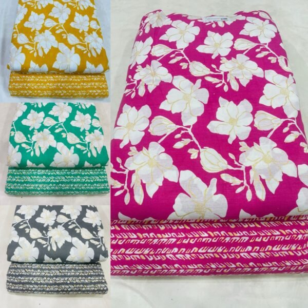 cotton foil print fabric