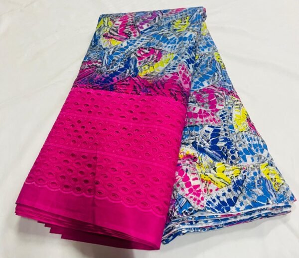 pure cotton chikan embroidery fabric
