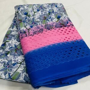 Custom Chikan embroidery fabric wholesale