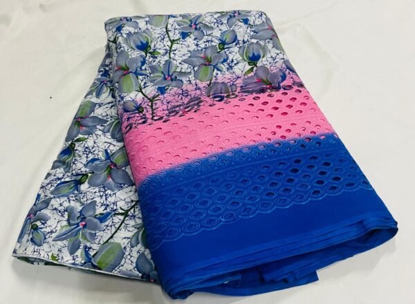 Custom Chikan embroidery fabric wholesale